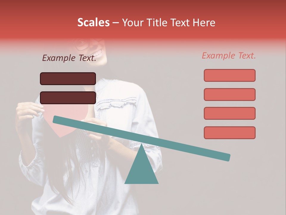 Damaged Portrait Romance PowerPoint Template