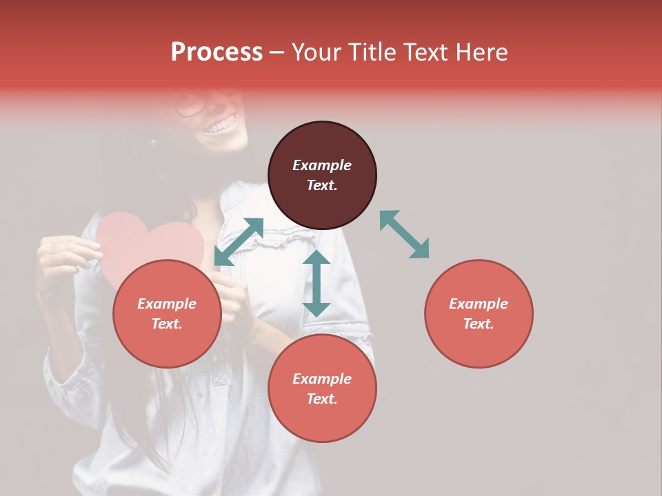 Damaged Portrait Romance PowerPoint Template