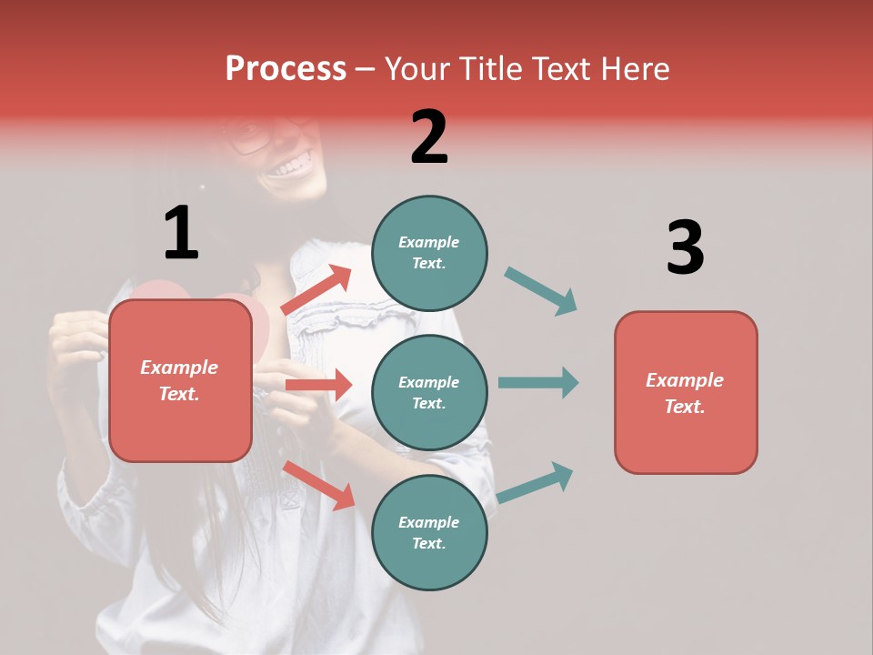 Damaged Portrait Romance PowerPoint Template