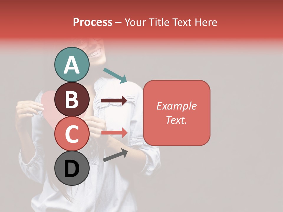 Damaged Portrait Romance PowerPoint Template