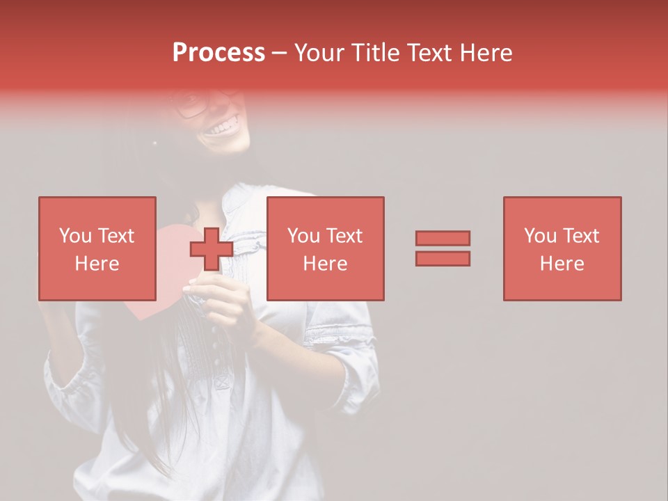 Damaged Portrait Romance PowerPoint Template