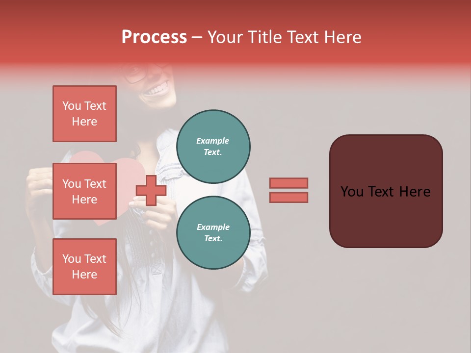 Damaged Portrait Romance PowerPoint Template