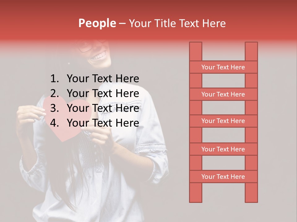 Damaged Portrait Romance PowerPoint Template