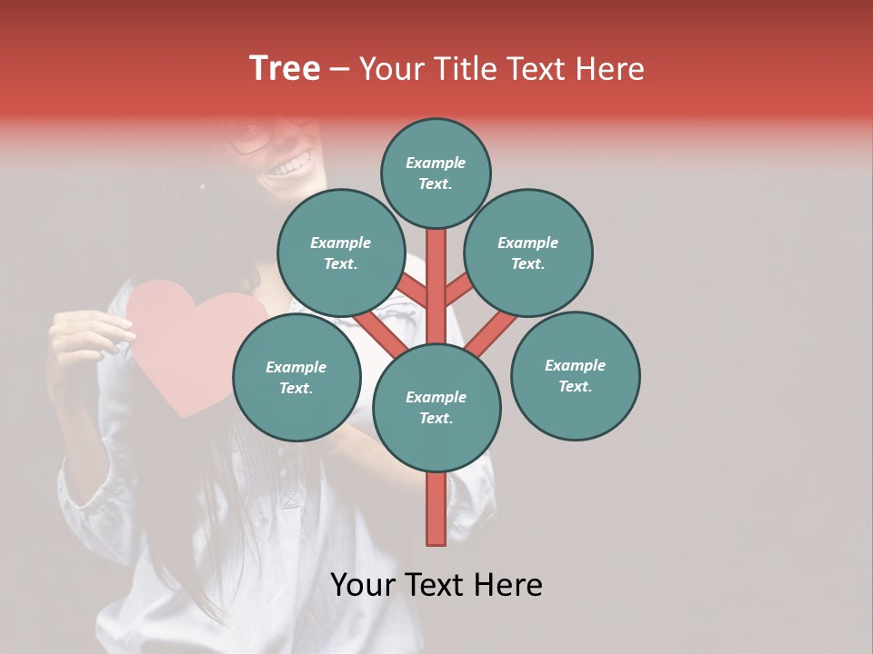 Damaged Portrait Romance PowerPoint Template