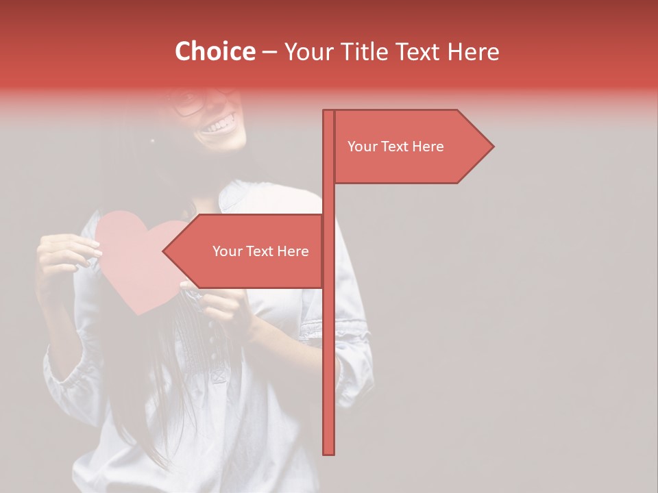 Damaged Portrait Romance PowerPoint Template