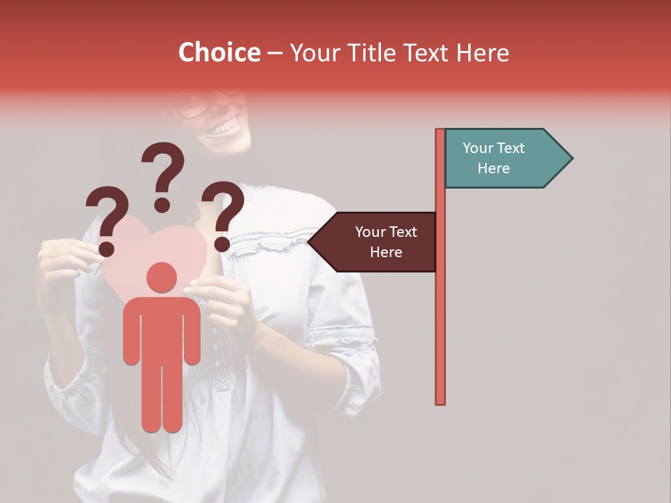 Damaged Portrait Romance PowerPoint Template