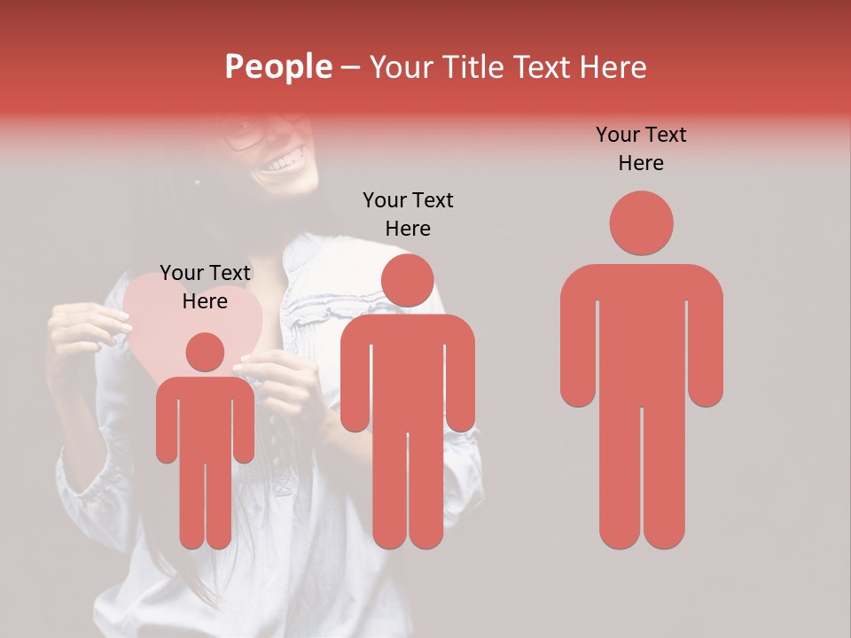 Damaged Portrait Romance PowerPoint Template