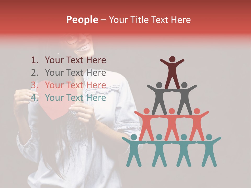 Damaged Portrait Romance PowerPoint Template