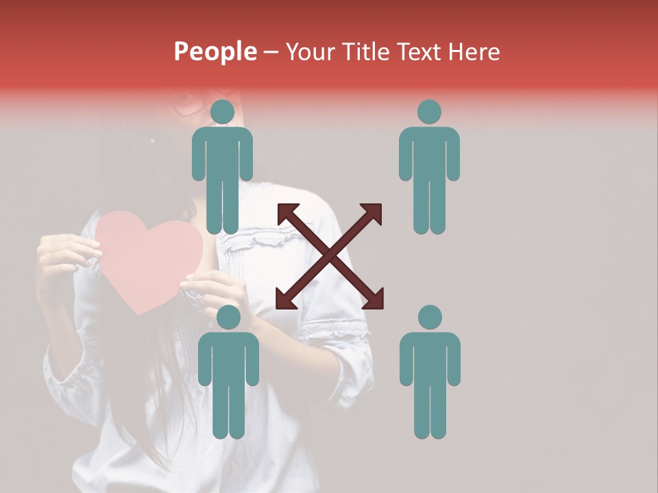 Damaged Portrait Romance PowerPoint Template