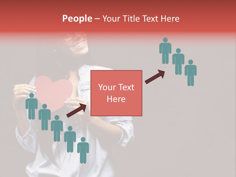 Damaged Portrait Romance PowerPoint Template