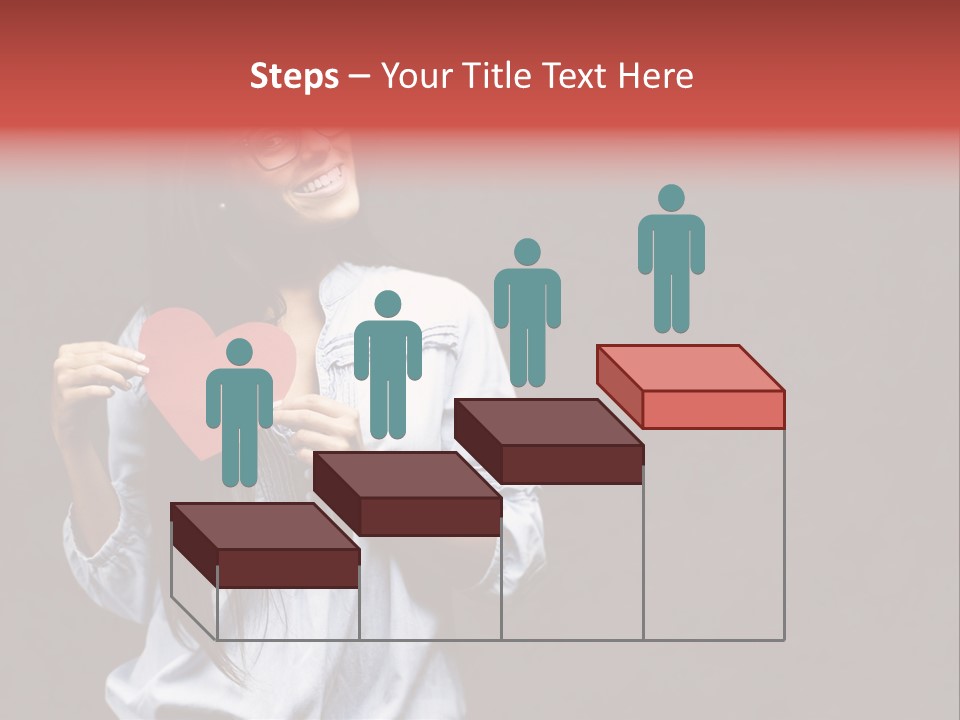 Damaged Portrait Romance PowerPoint Template