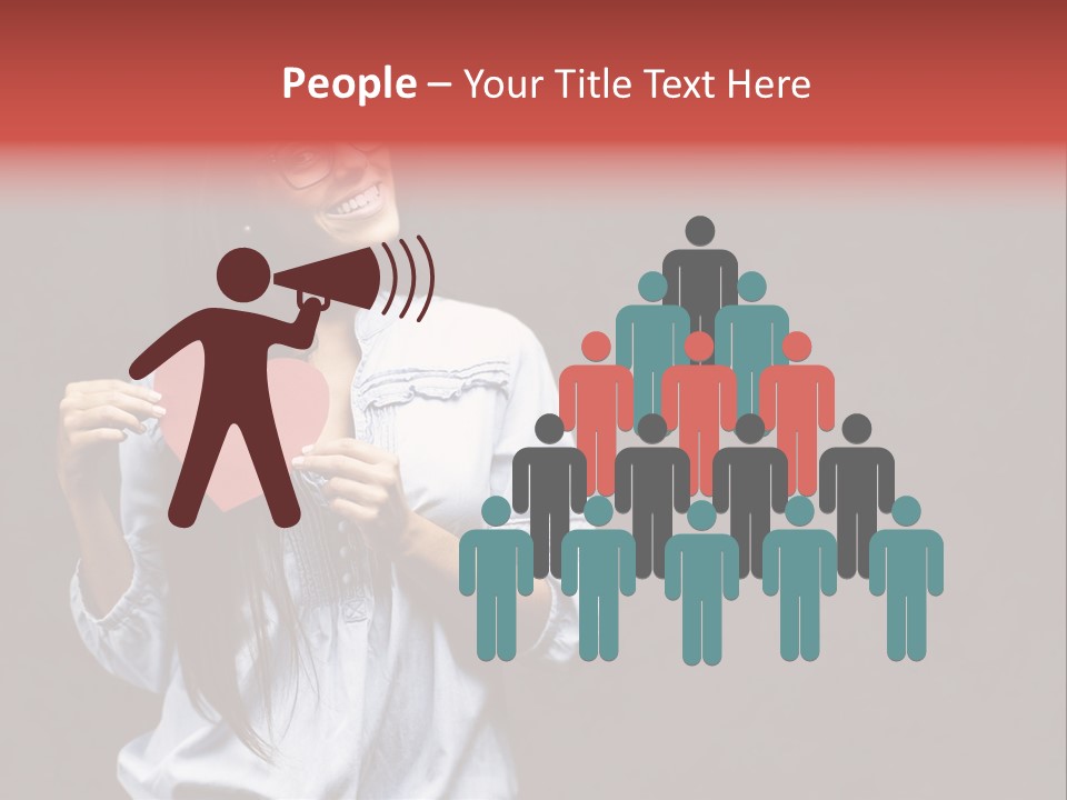 Damaged Portrait Romance PowerPoint Template