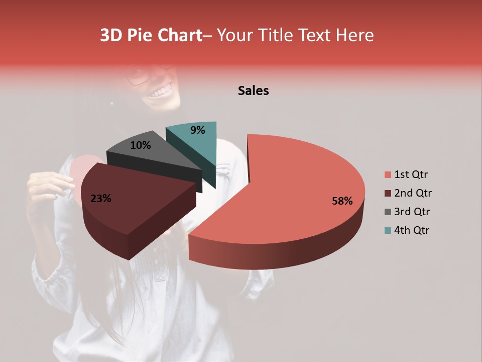 Damaged Portrait Romance PowerPoint Template