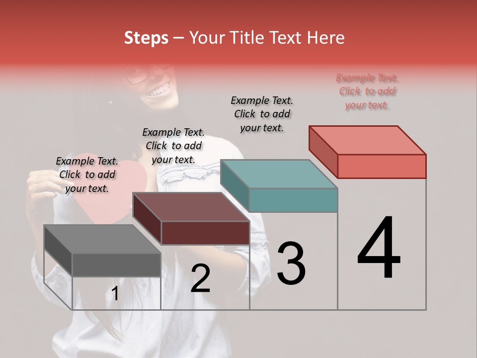 Damaged Portrait Romance PowerPoint Template