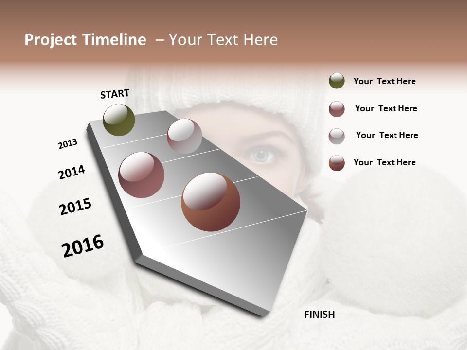 Close Up Snowball  Years PowerPoint Template