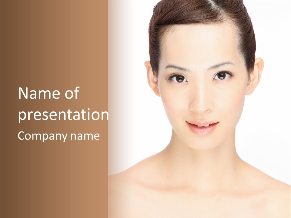 Female Makeup Chinese PowerPoint Template