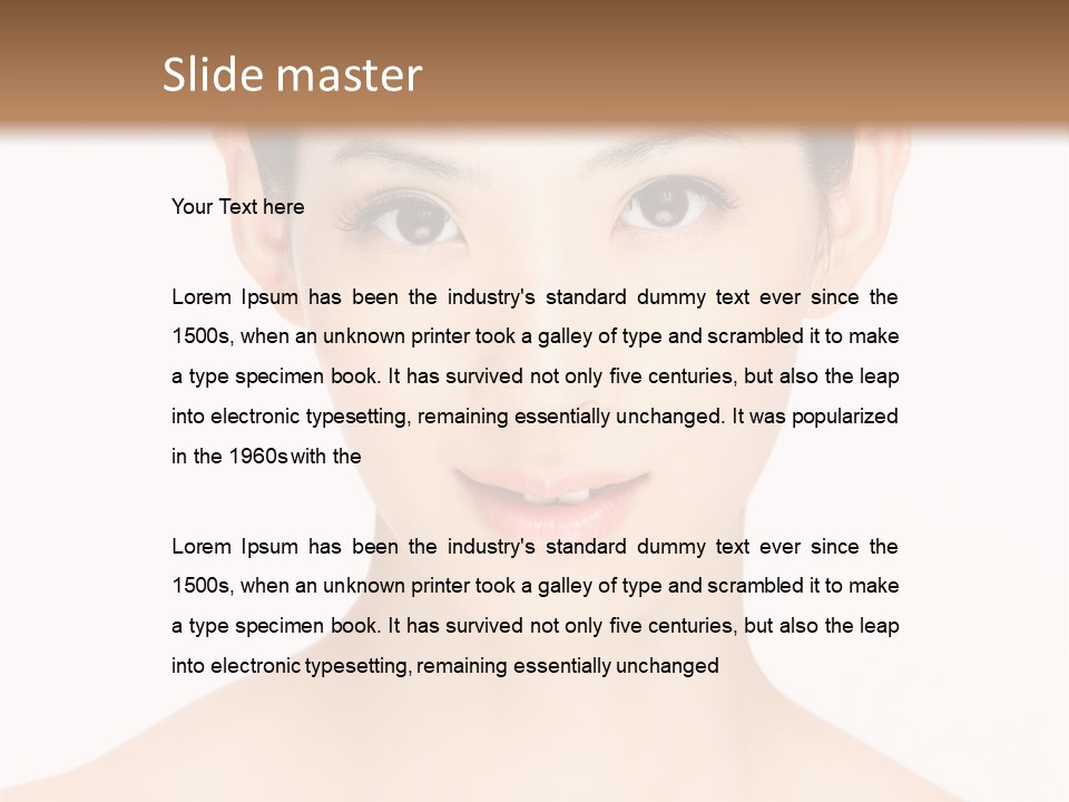 Female Makeup Chinese PowerPoint Template