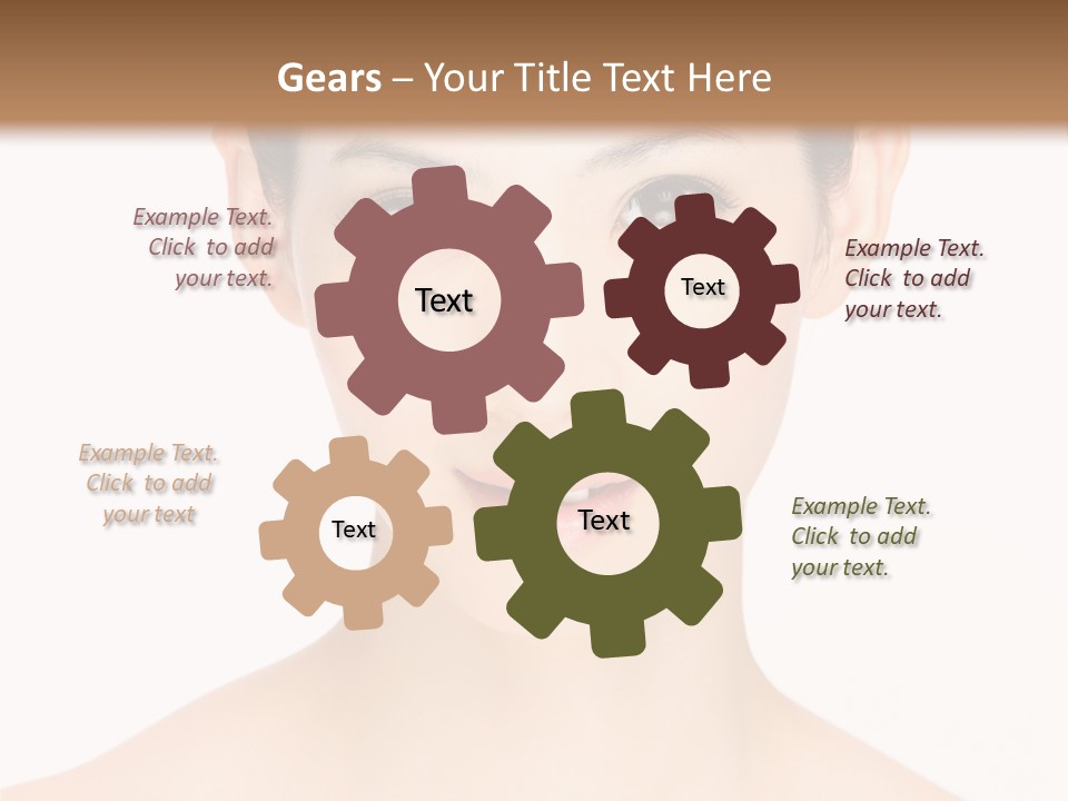 Female Makeup Chinese PowerPoint Template