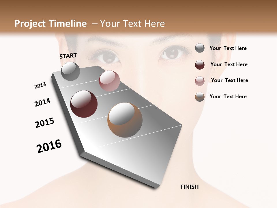 Female Makeup Chinese PowerPoint Template