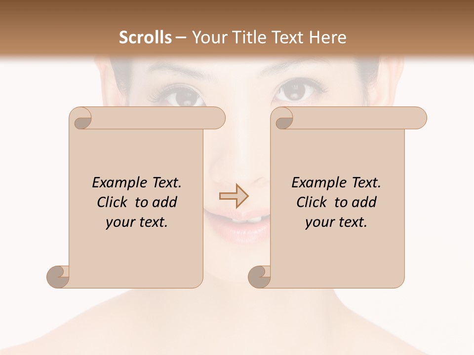 Female Makeup Chinese PowerPoint Template