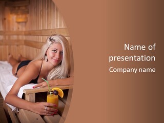 Cabin Face Towel PowerPoint Template