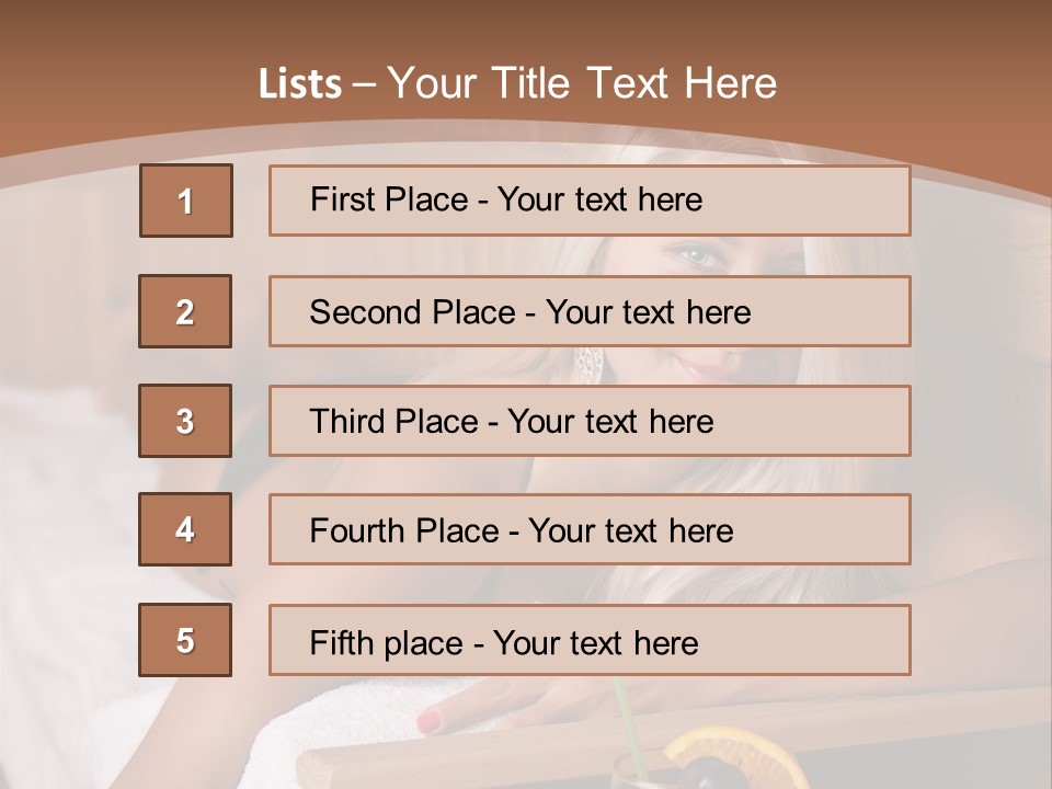 Cabin Face Towel PowerPoint Template