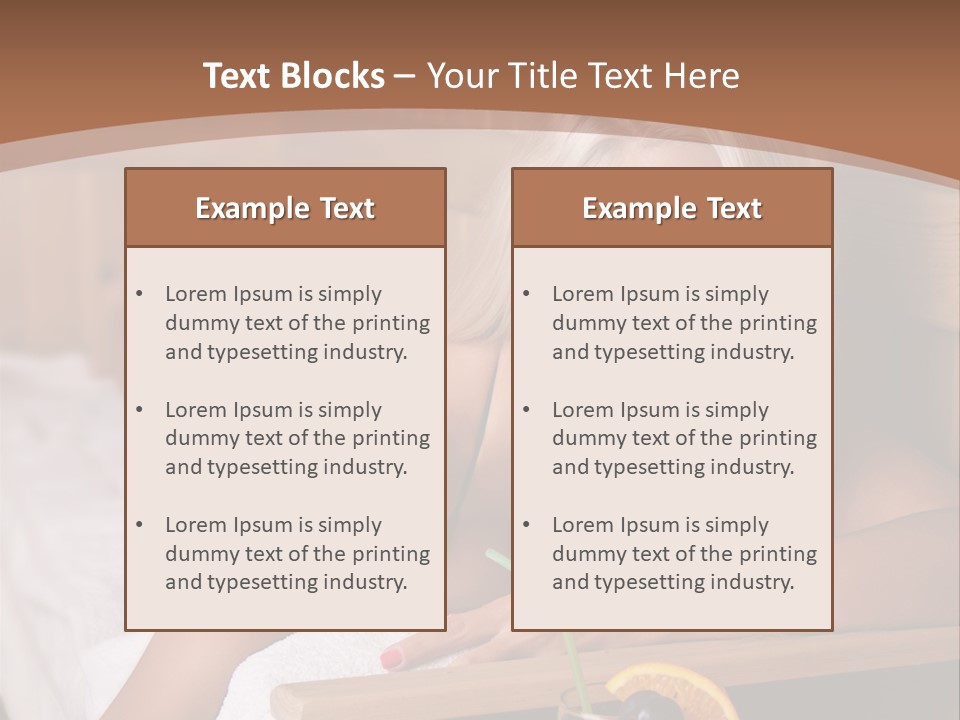Cabin Face Towel PowerPoint Template
