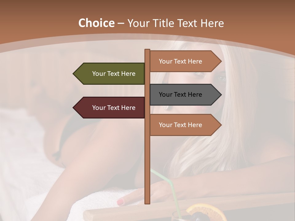 Cabin Face Towel PowerPoint Template