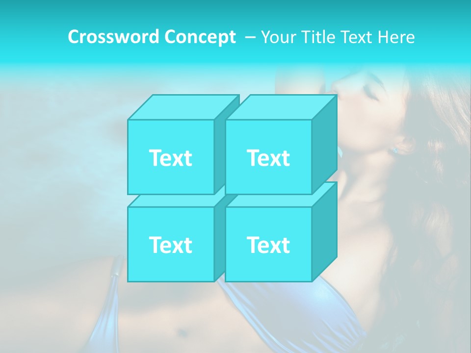 Hair Pool Lie PowerPoint Template