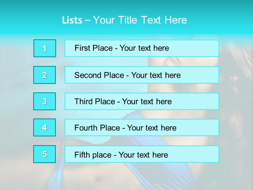 Hair Pool Lie PowerPoint Template