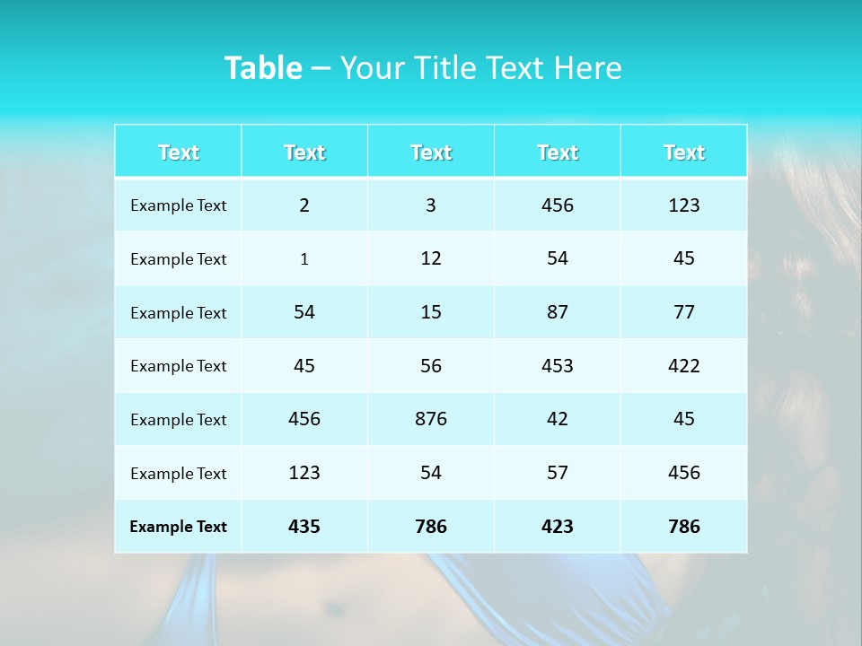 Hair Pool Lie PowerPoint Template