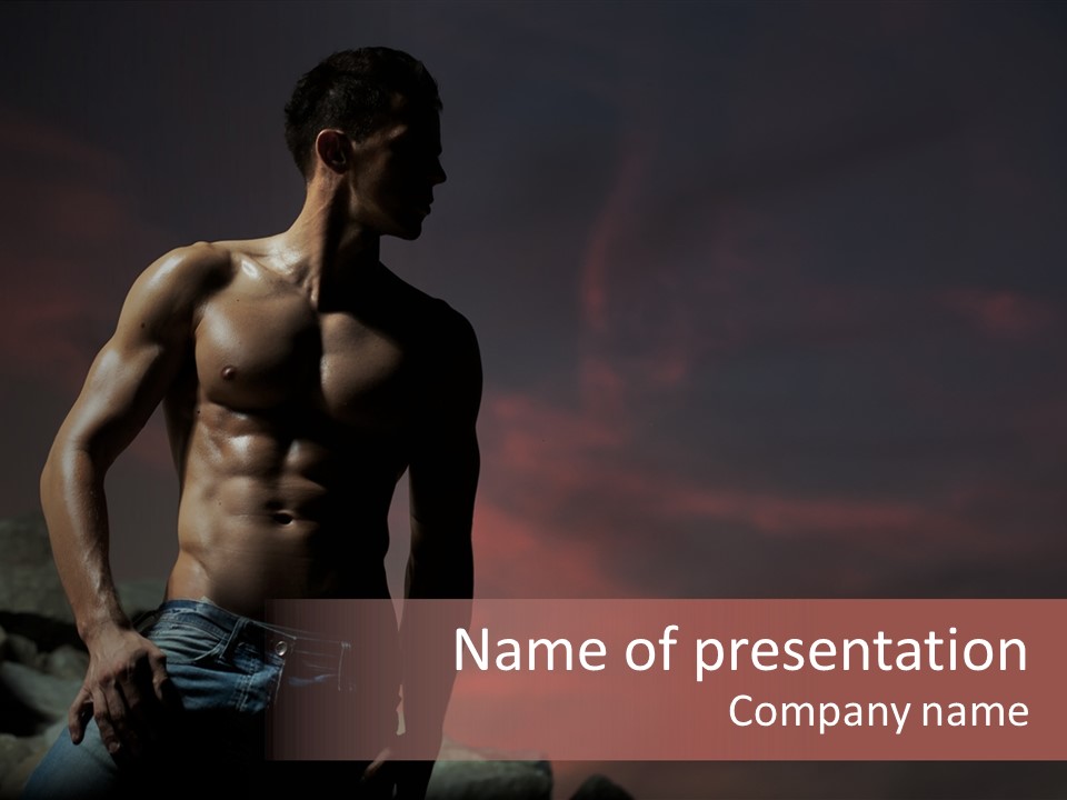 Jeans Sky Chest PowerPoint Template