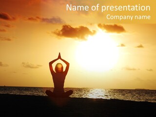 Training Tropical Meditation PowerPoint Template