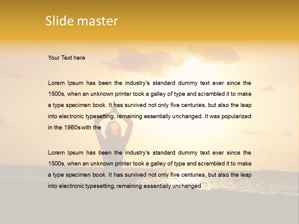 Training Tropical Meditation PowerPoint Template