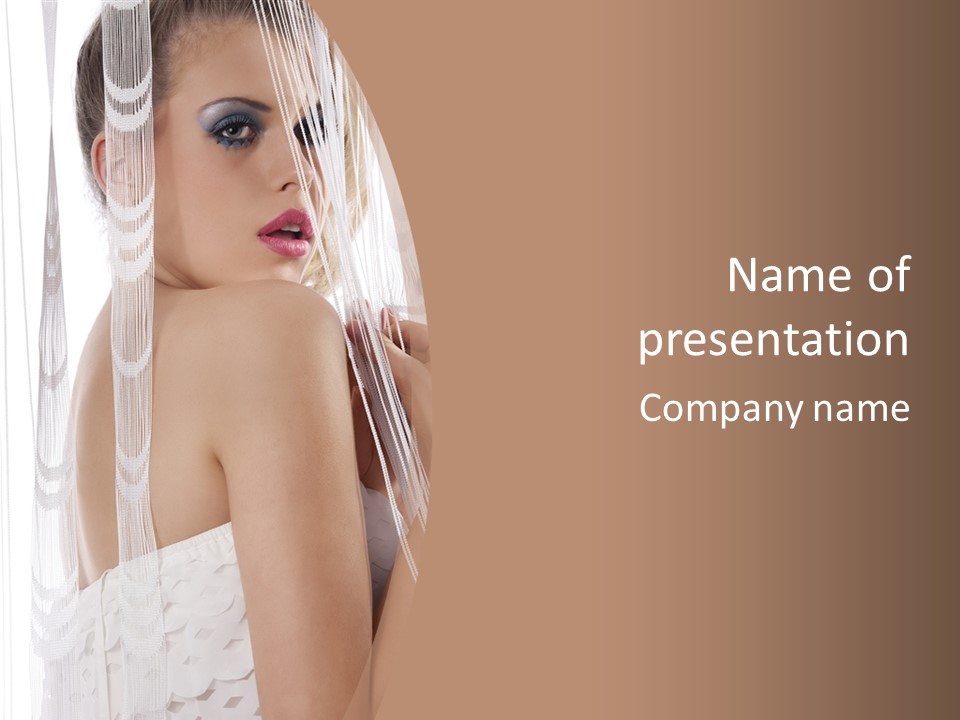 Beautiful Femininity Stand PowerPoint Template