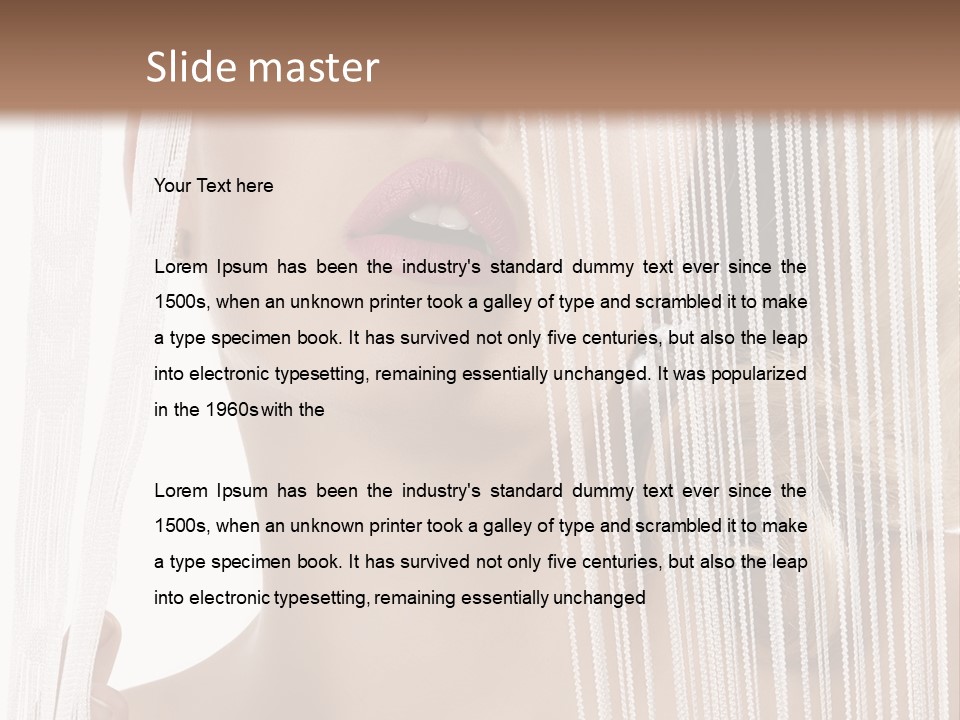 Curtain Glamour Attractive PowerPoint Template