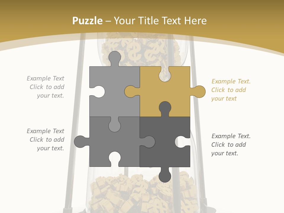 Currency Golden Deadline PowerPoint Template