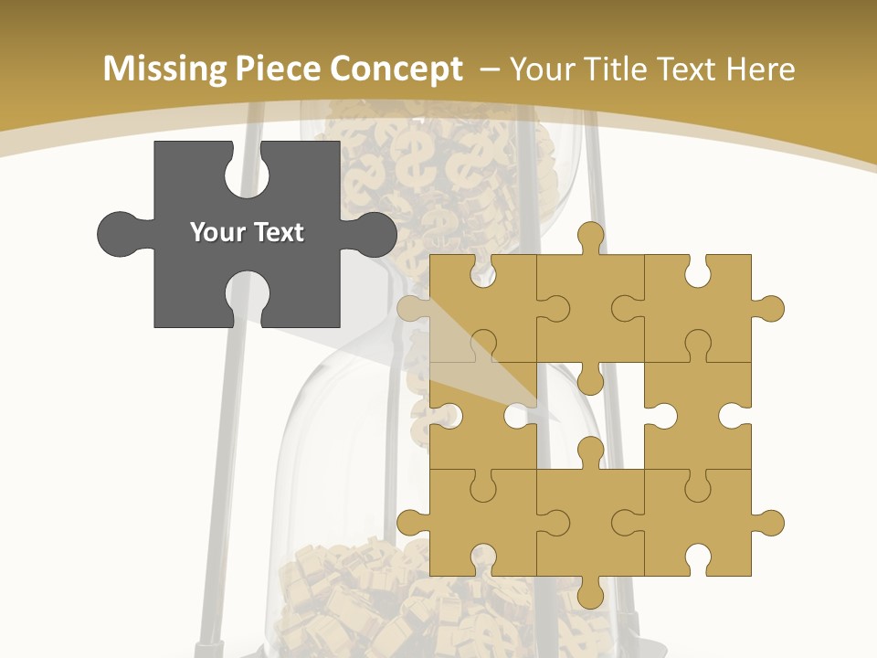 Currency Golden Deadline PowerPoint Template