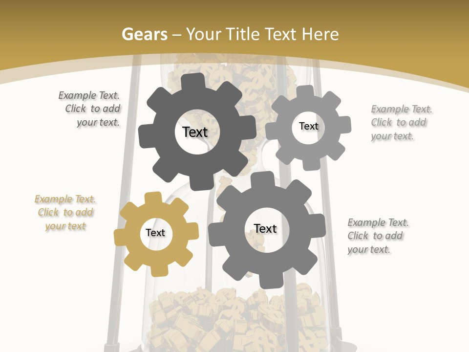 Currency Golden Deadline PowerPoint Template