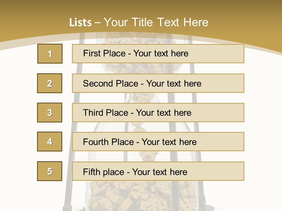 Currency Golden Deadline PowerPoint Template