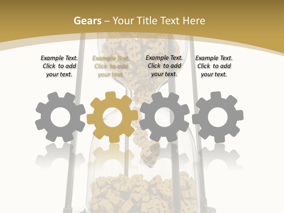 Currency Golden Deadline PowerPoint Template