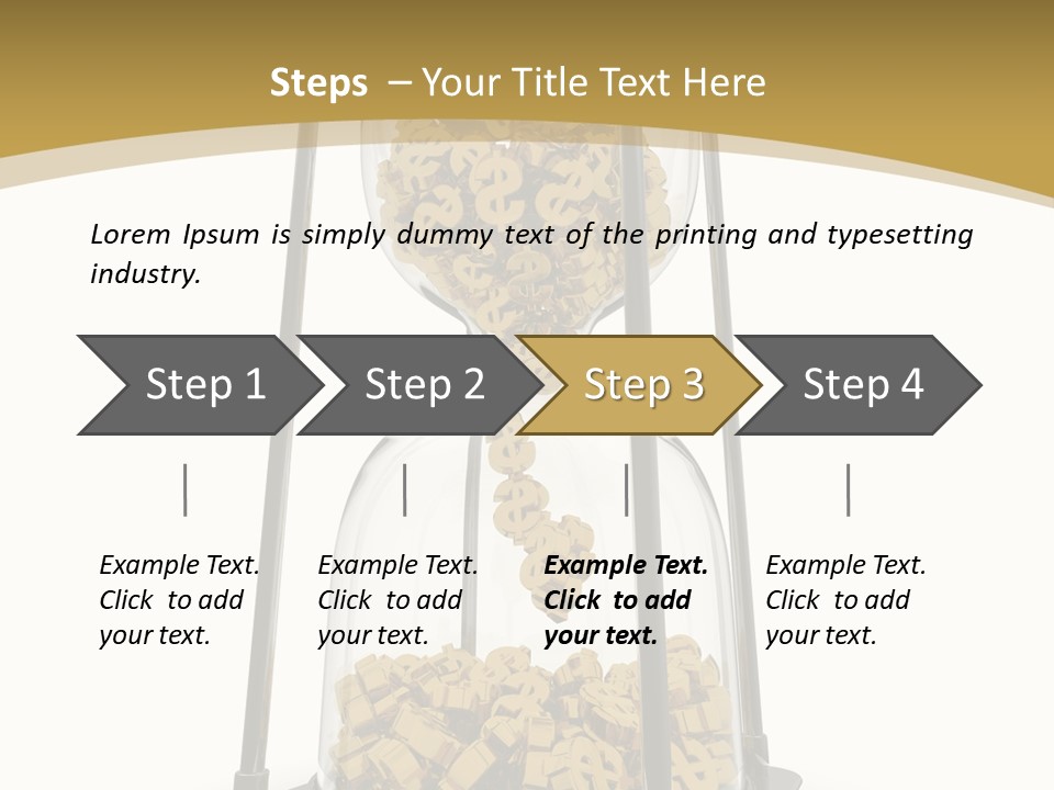 Currency Golden Deadline PowerPoint Template
