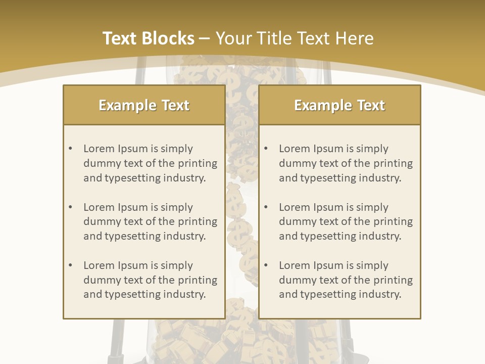 Currency Golden Deadline PowerPoint Template
