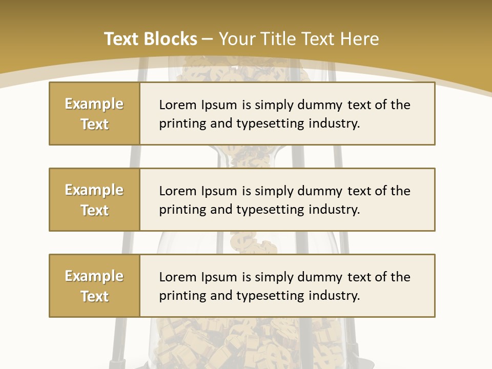 Currency Golden Deadline PowerPoint Template