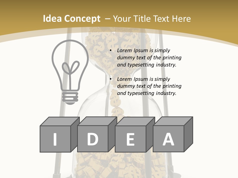 Currency Golden Deadline PowerPoint Template