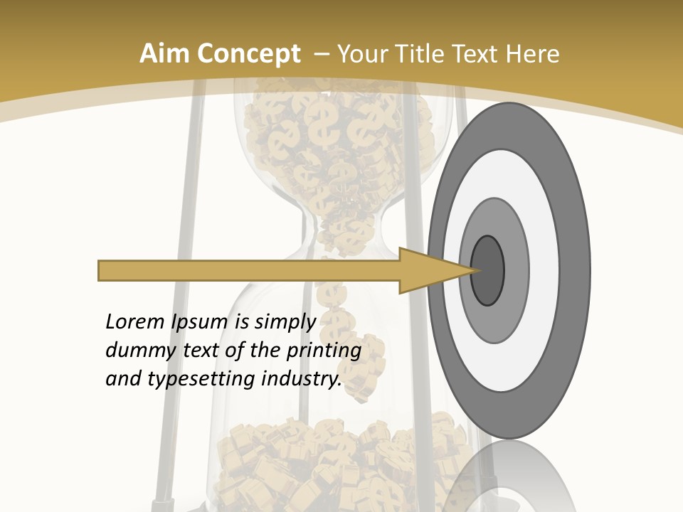 Currency Golden Deadline PowerPoint Template