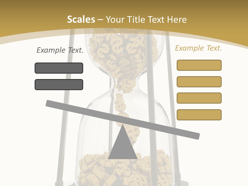 Currency Golden Deadline PowerPoint Template