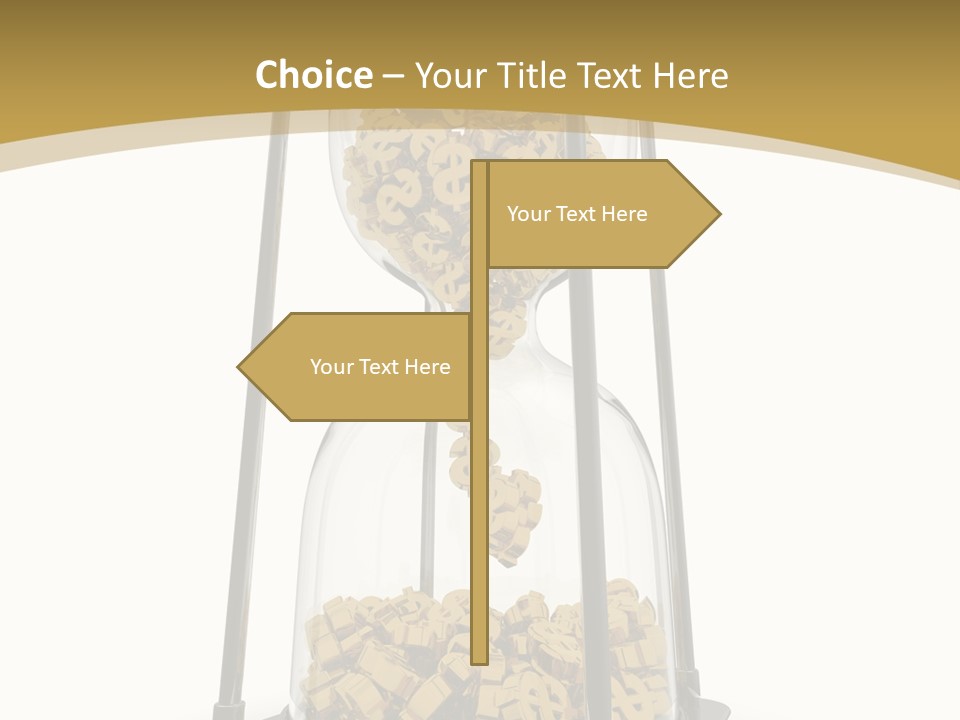 Currency Golden Deadline PowerPoint Template