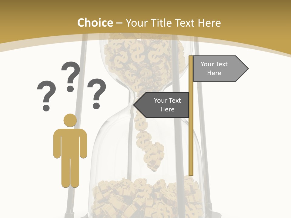 Currency Golden Deadline PowerPoint Template