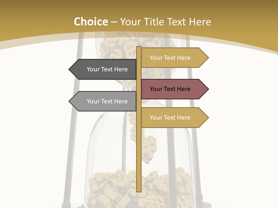 Currency Golden Deadline PowerPoint Template